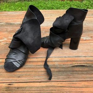 Isabel Marant leather lace up booties